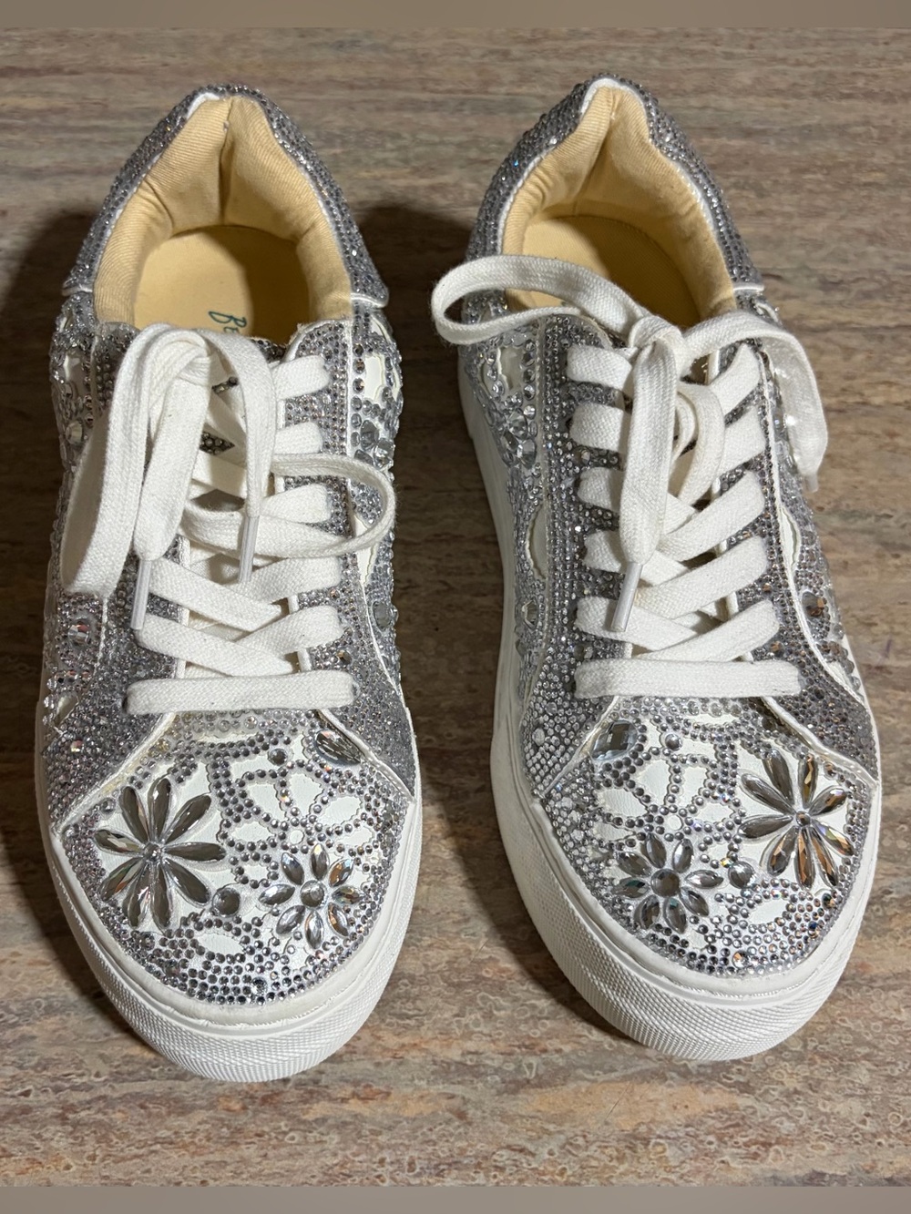 Betsey Johnson SB-REILY Sparkle Rhinestone Embellished Women's Sneakers